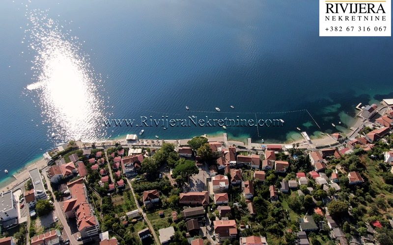 Urbanized land plot with sea view in Djenovici Boka bay.